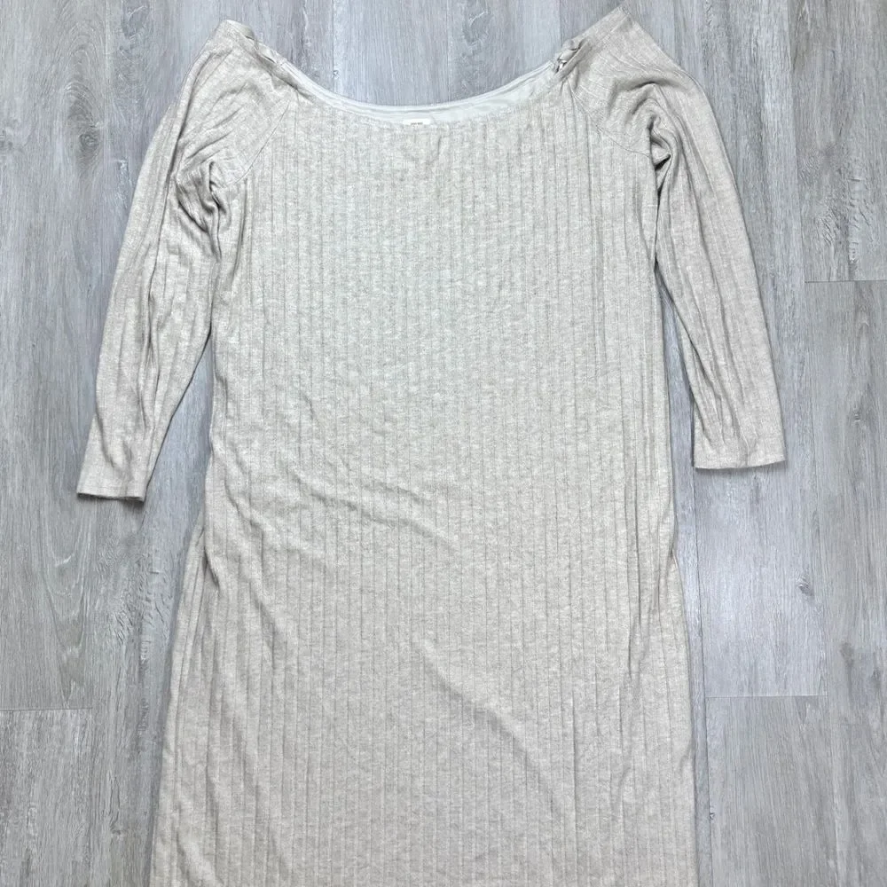 Bar III Women's Plus Size White Off the Shoulder Long Sleeve Sweater Dress 4X - Picture 4 of 7
